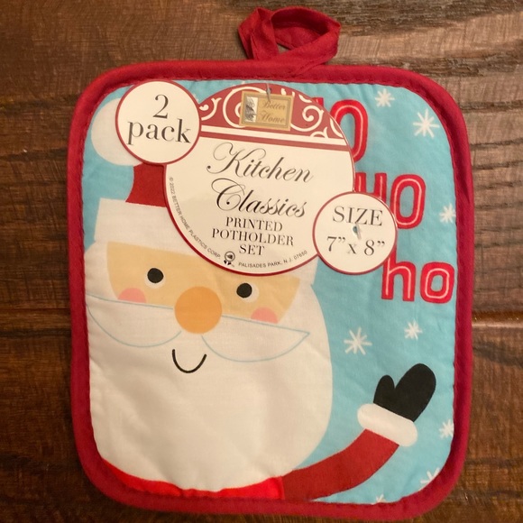 Santa Claus Kitchen Towels, Santa Claus Pot Holders & Santa Claus Oven Mitts Set - Picture 7 of 16